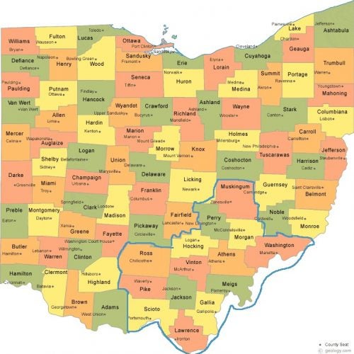 ohio-county-map | Solar United Neighbors