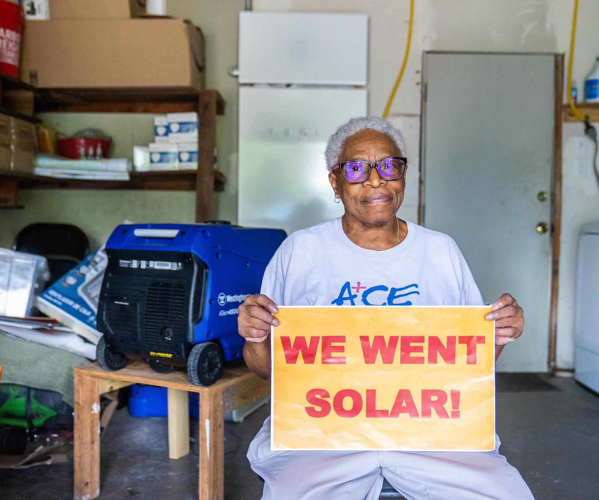 Doris Brown - 2023 Northeast Houston Solar Equity Pilot project participant